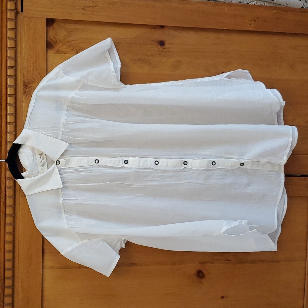 We the Free-Float Away Shirt 100%Cotton EUC optic white